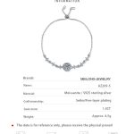 AZ209-S  1 Carat Real Moissanite Bracelet Star Moon Brilliant Charm Bangle 925 Solid Silver Hand Chain Jewelry Pass Diamond Tester - Image 7