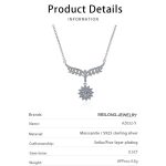 AZ032-X Fashion luxury 0.5 CT Classic Moissanite Angle Wing Sunflower Necklace Women s925 Sterling Silver Party Jewelry - Image 6