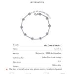 AZ430-S Moissanite Diamond Bracelet Platinum Plating Sterling Silver Ten Stars Charms Bracelet Promise Gift For Women Girls Fine Jewelry - Image 6