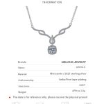 AZ036-X Butterflykiss 0.8 Carat Moissanite Necklace For Women Sparkling Diamond Pendant Solid Silver 925 Jewellery Luxury Party Jewelry - Image 6