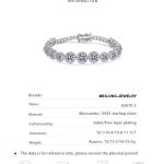 AZ670-S  D Color Moissanite Tennis Bracelet 925 Sterling Silver with White Gold Plated Shiny Bracelets Chian for Women with GRA - Image 7