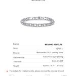 AZ717-S 3.5ct GBA Certified S925 Pure Silver Plated PT950 Gold Cluster Setting Moissanite Bracelet Luxury Premium Women Free Gift Box - Image 6
