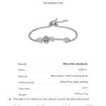 AZ802-S 2Ct Moissanite Dual Chain Toggle Design Bracelet S925 Pure Silver for Women Free Gift Box Exquisite Outfit Shines Brightly - Image 7