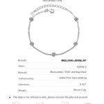 AZ896-S Daughter Platinum PT950 Bracelets Women Birthday Gift Moissanite Diamond 0.5ct Luxury Chain Valentine's Day Girl Fine Jewelry - Image 7