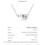 AZ140-X Platinum PT950 18K White Gold 0.5ct Moissanite Necklace Pendants for Women Jewelry AAA Moissanite Quality - Image 6