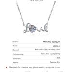 AZ174-X Platinum PT950 18K White Gold 1ct Moissanite Necklace Pendant Love for Women Timeless Wedding Jewelry - Image 6