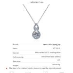 AZ186-X Platinum PT950 18K White Gold 1ct Moissanite Necklaces Pendant for Women Luxury Gift Packaging Jewelry - Image 6
