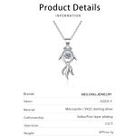 AZ203-X Platinum PT950 18K White Gold 0.3ct Moissanite Fish Necklace Pendant for Women Anniversary Gift Idea Jewelry - Image 6