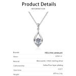 AZ041-X Designer Platinum PT950 Moissanite Necklace for Exquisite Women 0.5ct Dcolor Pendant Jewelry Wedding Sparkling Round Cut Diamond - Image 6