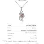 AZ372-X Birthday Gift 18K White Gold Necklaces for Women 0.5ct Moissanite Diamond Rose Flower Pendant Girlfriend Engagement Fine Jewelry - Image 6