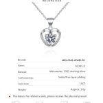 AZ385-X Certified GRA Moissanite Heart Necklace 1.0ct Women Gemstone S925 Silver Pendant Wedding Valentine's Day Gift Wholesale - Image 6