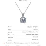 AZ045-X 2 Carat D Moissanite Drop Necklaces 18k Gold Plated Diamond Pendant Original Real 925 Silver Chain Fine Jewelry for Women - Image 6