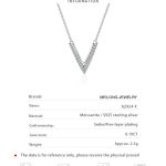 AZ424-X MoisaLuxe Official Store GRA Moissanite Plata Sterling 925 Silver Pendant V-shaped Micro-inlaid Necklace Clavicle Chain Items - Image 6