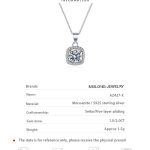 AZ427-X D VVS1 Moissanite Pandent Necklace for Women Sparkling Wedding Jewelry with GRA 925 Sterling Sliver Plated 18k Necklace - Image 6