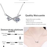 AZ466-X Fashion Luxury Trendy Classic Fresh Moissanite Simple Cross Necklace For Women Girl 925 Silver Party Charm Jewelry - Image 7