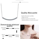 AZ055-X Flawless 18K White Gold Chain Wedding Fine Jewelry Certified Moissanite Diamond Simple Smile Necklace for Women Birthday Gift - Image 7
