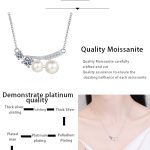 AZ495-X 18K White Gold Platinum Pt950 Necklace for Women Moissanite Premium Freshwater Pearls Collarbone Chain Wedding Fine Jewelry - Image 7