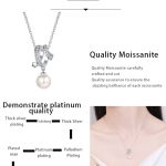 AZ507-X S925 Sterling Silver Clavicle Chain for Women Cross Design 8mm Flawless Pearl Moissaniter Women - Image 7