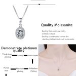 az653-x 18K White Gold Platinum PT950 1ct Moissanite Pendant for Women Fine Jewelry Art Deco Design - Image 6