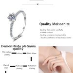 AZ135-J Jewelry Girlfriend 18K White Gold Arrogant Perfect Cut VVS1 D Color 0.5CT Moissanite Diamond Brilliant Gift for Women - Image 7
