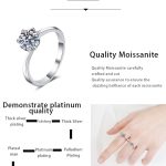 AZ148-J Never Fade Luxury Classic 18K White Gold Color Ring Solitaire 1 Carat Zirconia Diamant Wedding Band Women Jewelry Accessories - Image 7