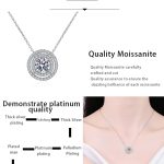 AZ735-X Brilliant Girl 18K White Gold Necklaces Women Birthday Gift 0.5/1/2ct Moissanite Diamond Pendant Wedding Girlfriend Fine Jewelry - Image 7