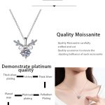 AZ071-X Fashion Luxury Simple Classic 1 CT Moissanite Diamond-set Deer Necklace For Women s925 Sterling Silver Party Jewelry - Image 7