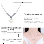 AZ794-X Fashion Luxury Classic Moissanite Diamond-set Pearl Letter V Windmill Necklace Women 925 Silver Party Jewelry Gift - Image 7