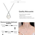 AZ845-X Fashion Luxury Classic Elegant Moissanite Diamond-set Pearl Letter V Necklaces For Women s925 Silver Party Jewelry - Image 7
