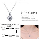 AZ870-X .5CT Moissanite Round Bun Pendant Necklace S925 Sterling Silver Office Chic Minimalist Daily Wear GBA Certified Free Gift Box - Image 7