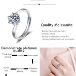 AZ231-J Designer Jewelry Have Mutual Affinity 18K White Gold VVS1 D Color 0.5/1CT Moissanite Female Rings Wedding Accessories for Women - Image 7