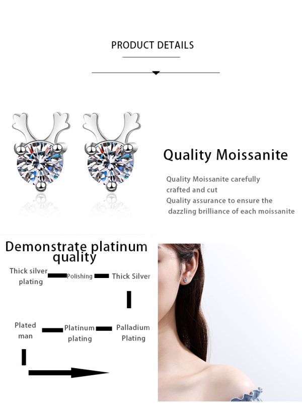 AZ047-E 925 Sterling Silver Earrings For Women Original Charm Double Hoop Earrings Pave CZ Fine Engagement Anniversary Jewelry E557 - Image 7
