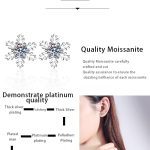 AZ108-E Test Passed Moissanite Stud Earrings Women Snowflake Earring 925 Sterling Silver Plated Rhodium Sparkly Fine Jewelry Gift - Image 7