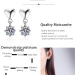 AZ137-E Silver 925 D Color  Moissanite Jewel Earrings Female Heart Shaped Earrings As A Gift For Girlfriend And Wife - Image 7
