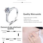 AZ244-J Luxury 18K White Gold Ring for Women Alien Princess Square 1 Carat Four-prong Moissanite Rings Platinum Pt950 Fine Jewelry - Image 8