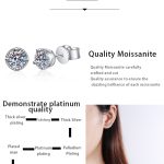 AZ162-E  0.6 Ct S925 Silver Four-Claw Hoop Earrings GBA Certified Bridal Jewelry Free Gift Box Elegant Simple Wedding Gift for Women - Image 6