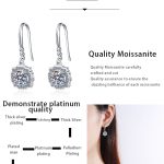 AZ180-E Fashionable Ladies Moissanite Earrings Silver Jewelry Cute Tiny Clear Moissanite Drop Earrings Gift for Girls - Image 7