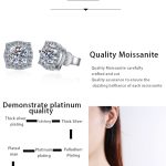 AZ185-E JECIRCON Women Earrings Original 925 Sterling Silver Stud Earrings Korean Style Classic Square Bag 1ct  Moissanite Ear Jewelry - Image 7