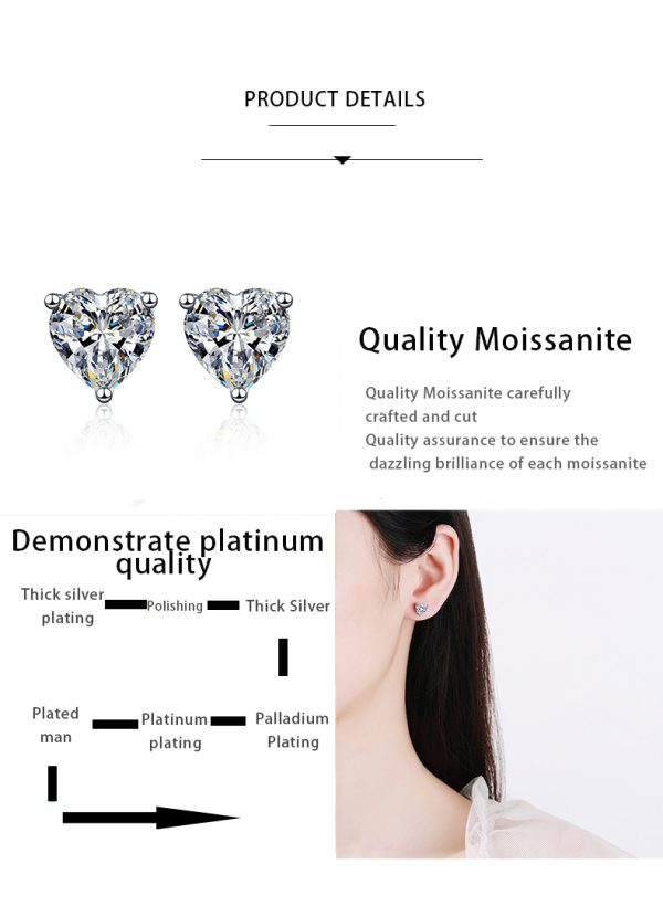 AZ417-E Natural Garnet Amethyst Citrine Peridot Blue Topaz 925 Sterling Silver Heart Stud Earrings for Women Gemstone Jewelry - Image 7