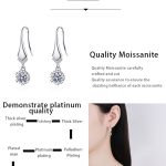 AZ428-E 925 silver moissanite earrings fashionable flower style shining gorgeous jewelry gift suitable for wedding mother's day - Image 7