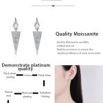 AZ429-E 0.19 ct Moissanite S925 Silver Stud Earrings for Women Plated Pt950 Triangular Full Inlay Lover Gift Ear Studs Jewelry Wholesale - Image 7