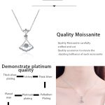 AZ094-X 0.3ct Premium Moissanite Necklace S925 Sterling Silver Petal Pendant Lock Bone Jewelry Women's Luxury Niche GBA Free Gift Box - Image 7