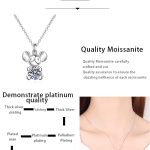 AZ105-X Platinum PT950 18K White Gold 0.5ct Moissanite Luxury Necklace Pendant for Women Jewelry Dainty Everyday Wear - Image 7