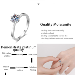 AZ020-J 925 Silver 0.8 Carat Moissanite Ring Fashion Sparkling Gorgeous Jewelry Gift Suitable for Wedding Party Mother's Day - Image 7