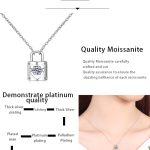 AZ118-X S925 Sterling Silver Moissanite Necklace, Women's Lock, Dynamic Pendant, Collarbone Chain, Jewelry Accessories - Image 7