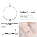 AZ209-S  1 Carat Real Moissanite Bracelet Star Moon Brilliant Charm Bangle 925 Solid Silver Hand Chain Jewelry Pass Diamond Tester - Image 8