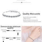 AZ376-S  Women Bracelet S925 Sterling Silver Row Diamond Bracelet 9 Stones D Color Moissanous Hand Chain Wedding Party Jewelry - Image 7
