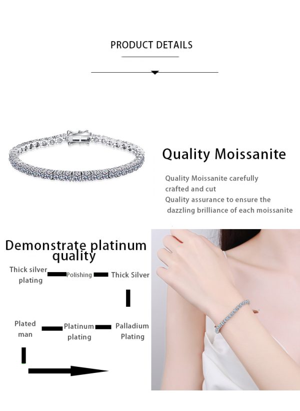 AZ472-S Fashion Luxury Trend Classic Diamond-set Moissanite Paws 4 Bracelet For Women s925 Silver Jewelry Paryt Charm Gift - Image 7