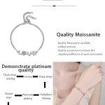 AZ631-S Fashion Luxury Classic 1 Ct Moissanite Double Chain Letter Love Heart Bracelet For Women s925 Silver Party Jewelry - Image 7