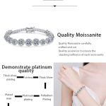 AZ670-S  D Color Moissanite Tennis Bracelet 925 Sterling Silver with White Gold Plated Shiny Bracelets Chian for Women with GRA - Image 6